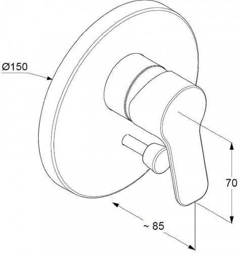 Смеситель для душа Kludi Pure Easy 374190565 Хром латунь встраиваемый