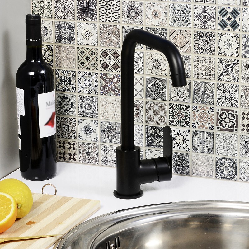 Смеситель для кухни WasserKRAFT Elbе 7407 Черный матовый латунь