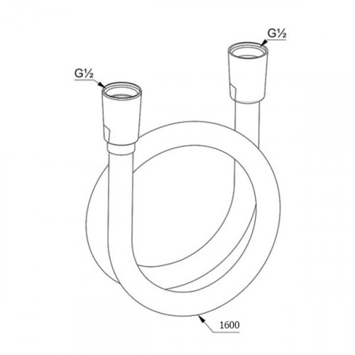 Душевой шланг Kludi Suparaflex 6107239-00 Черный матовый пластик
