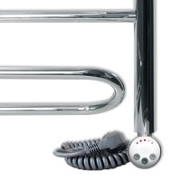 Электрический полотенцесушитель Ника Curve ЛZ Эл. 80x40 Хром нержавеющая сталь