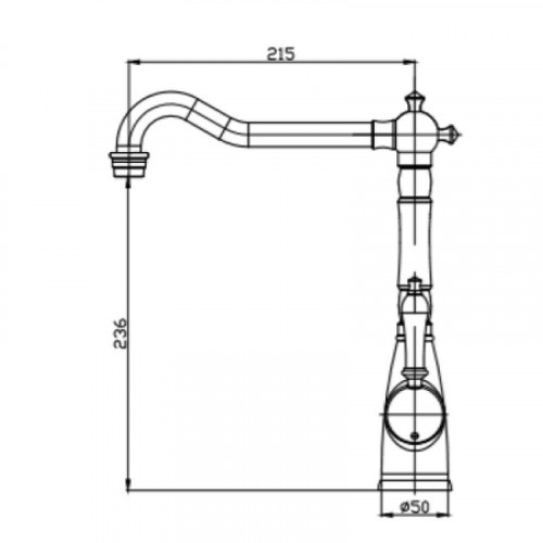 Смеситель для кухни Seaman Visconti SSL-7517-LG цвет Светлое золото сатин