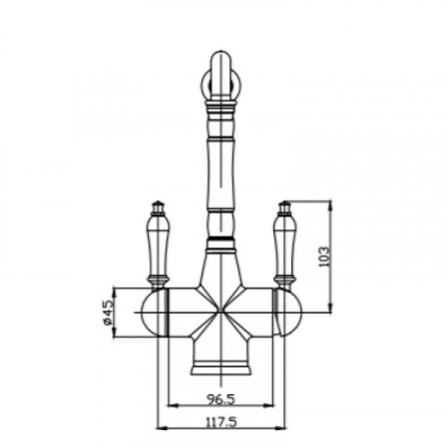 Смеситель для кухни Seaman Visconti SSL-7517-LG цвет Светлое золото сатин