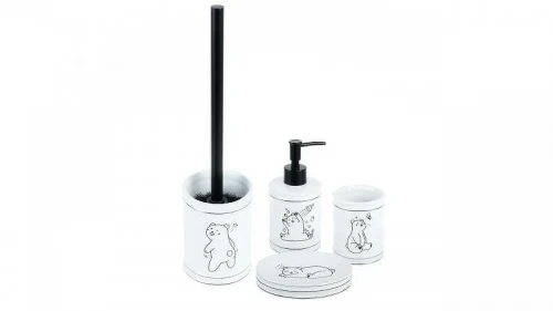 Стакан для зубных щеток Fixsen Teddy FX-600-3 Белый Черный