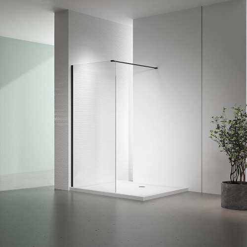 Душевая перегородка Veconi Korato KR-72B 80 KR72B-80-01-C7 профиль цвет Черный матовый стекло прозрачное