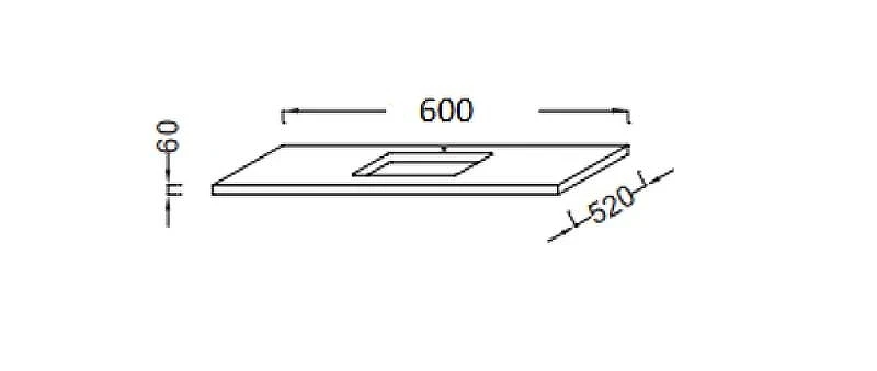 Столешница под раковину Jacob Delafon Parallel 60 EB53-0600-E10 Квебекский дуб