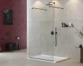 Душевая перегородка Cezares Liberta 125 LIBERTA-L-2-125-120-C-NERO профиль Черный матовый стекло прозрачное