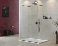 Душевая перегородка Cezares Liberta 125 LIBERTA-L-2-125-120-C-NERO профиль Черный матовый стекло прозрачное