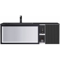 Тумба с раковиной Orans BC-9015-1200L 120 90151200L подвесная Темно-серая МДФ / ЛДСП