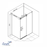 Душевой уголок Ceruttispa Чезас (Ceza's) 120х90 CEZA’S120BF R 12179 профиль Черный матовый стекло матовое