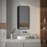 Зеркало Defesto Aura 50х100 DF 2965R с подсветкой 28W-4500K/ИК - выключатель/Нейтральный белый свет/Черная рама