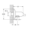Шланговое подключение Grohe Sena 26333000 Хром латунь на стену