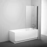 Шторка на ванну Ravak Pivot PVS1-80 79840300Z1 профиль Черный стекло Transparent