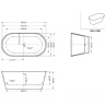 Акриловая ванна Art&Max 150x79 AM-520-1500-790 без гидромассажа