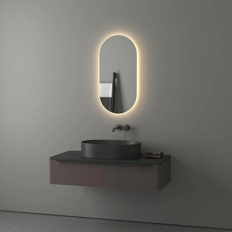 Зеркало Evoform Ledshine 40х80 BY 2597 с подсветкой 16,5 W - без выключателя - теплый белый свет