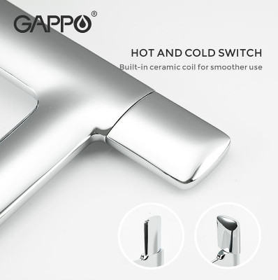 Смеситель для раковины Gappo G1052-80 Хром латунь