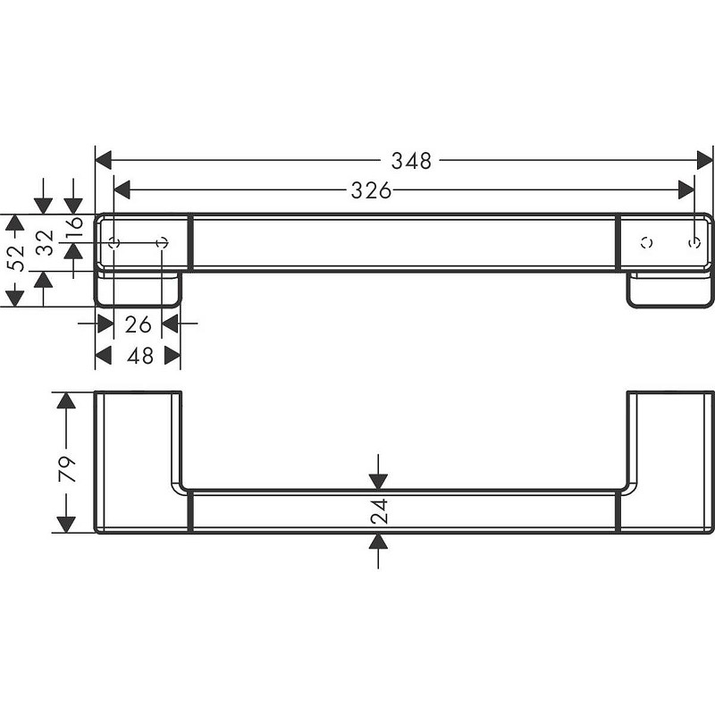 Поручень Hansgrohe AddStoris 41744700 Белый матовый