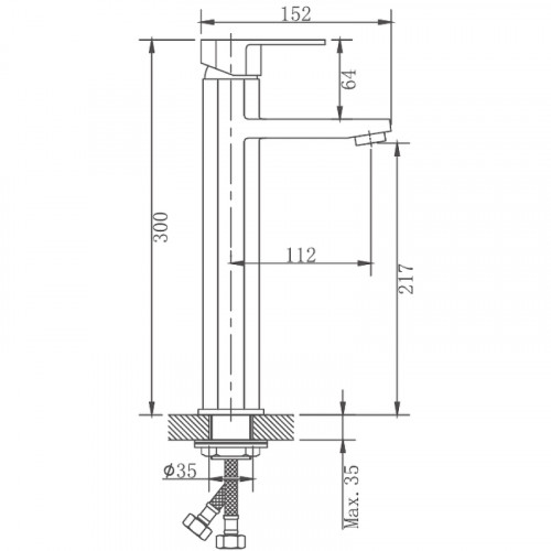 Смеситель для раковины Haiba HB11806 Нержавеющая сталь нержавеющая сталь