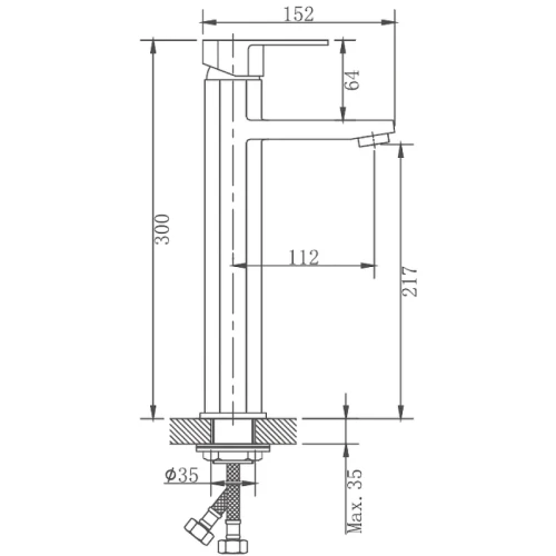 Смеситель для раковины Haiba HB11806 Нержавеющая сталь нержавеющая сталь
