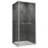 Душевой уголок Abber Schwarzer Diamant 100x100 AG0A100 профиль Хром стекло прозрачное