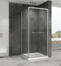 Душевой уголок Abber Schwarzer Diamant 100x100 AG0A100 профиль Хром стекло прозрачное