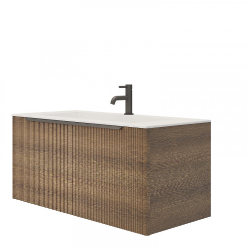 Тумба под раковину Creto Luna 100 17-WD100 подвесная цвет Wood