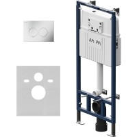 Инсталляция AM.PM MasterFit I012710.0131 для унитаза с клавишей смыва Хром матовый нержавеющая сталь