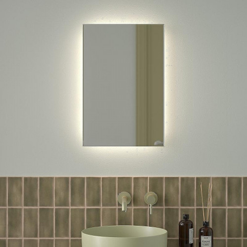 Зеркало Defesto Glow 40х60 DF 2502 с подсветкой 17W-4500К/с фацетом/Без выключателя/Нейтральный белый свет