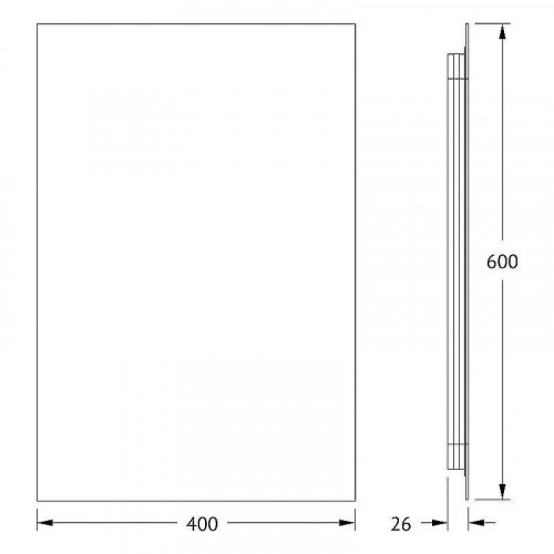 Зеркало Defesto Glow 40х60 DF 2502 с подсветкой 17W-4500К/с фацетом/Без выключателя/Нейтральный белый свет