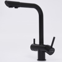 Смеситель для кухни WasserKRAFT A8367 Черный матовый латунь