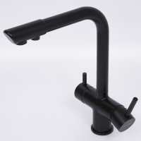 Смеситель для кухни WasserKRAFT A8367 Черный матовый латунь