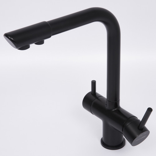 Смеситель для кухни WasserKRAFT A8367 Черный матовый латунь