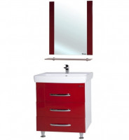 Зеркало Bellezza Рокко 50 4613706030033 с полкой Красное