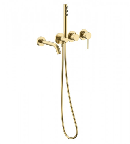 Смеситель для ванны Vincea Groove VBTW-4G1BG цвет Брашированное золото