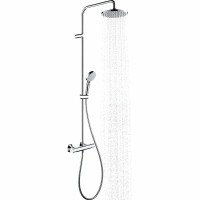 Душевая система Hansgrohe Vernis Blend Showerpipe 26276000 с термостатом Хром латунь на стену