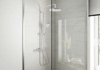 Душевая система Hansgrohe Vernis Blend Showerpipe 26276000 с термостатом Хром латунь на стену