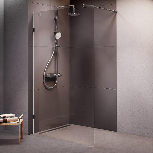 Душевая перегородка AM.PM X-Joy 120 W94UWI-120-F1-MTE профиль Хром матовый стекло прозрачное