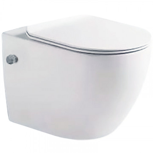 Унитаз биде SantiLine SL-5002SM-BD подвесной Белый с сиденьем Микролифт фаянс подвесной