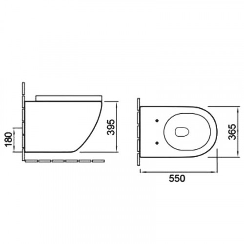 Унитаз биде SantiLine SL-5002SM-BD подвесной Белый с сиденьем Микролифт фаянс подвесной