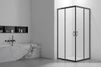 Душевой уголок Veconi Rovigo RV-101B 80х80 RV101B-80-01-C5 профиль Черный матовый стекло прозрачное