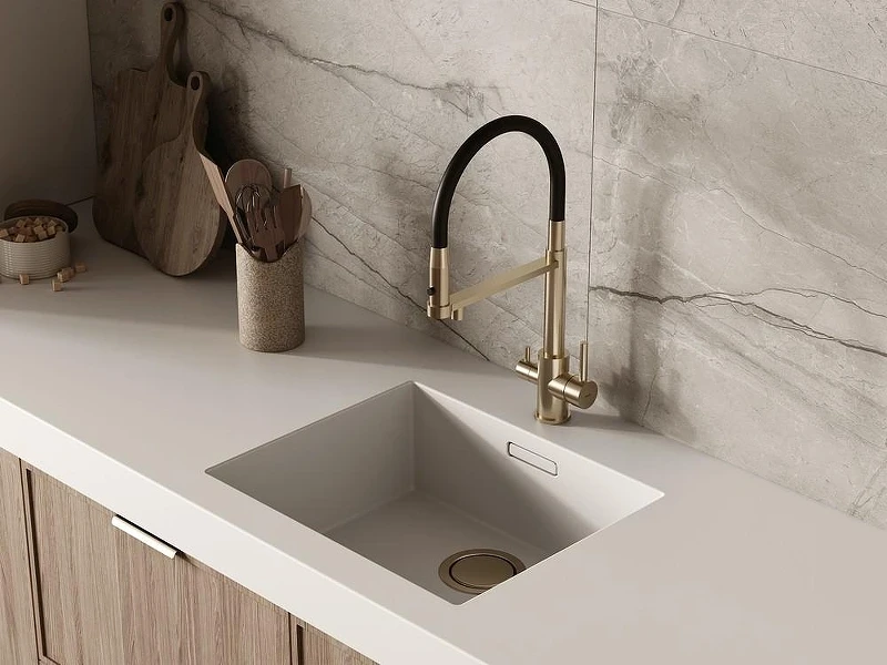 Смеситель для кухни Cersanit Zen 68251 Золото Черный