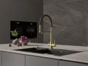 Смеситель для кухни Cersanit Zen 68251 Золото Черный
