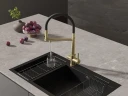Смеситель для кухни Cersanit Zen 68251 Золото Черный