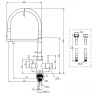 Смеситель для кухни Cersanit Zen 68251 Золото Черный