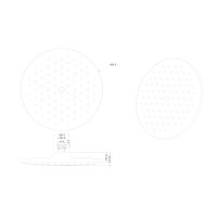 Верхний душ Bravat Built-in P70253BW-ENG Черный матовый пластик на стену