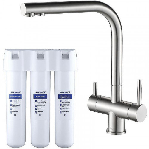 Смеситель для кухни Swedbe Selene Plus K8144K с фильтром Нержавеющая сталь