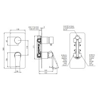 Смеситель для душа Remer Vanity V92 Хром латунь встраиваемый