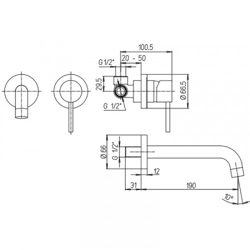 Смеситель для раковины Paini Cox 78CR208 Хром