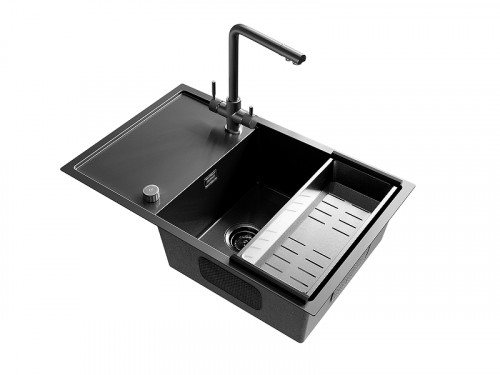 Смеситель для кухни Ulgran Steel US-016-002 цвет Черная брашированная сталь