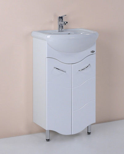 Тумба под раковину Onika Лайн 45 Белая МДФ / ЛДСП