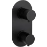 Смеситель для душа Remer Minimal Thermo NT93KBCFP с термостатом Черный хром брашированный латунь встраиваемый